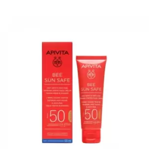 image of Apivita Bee Sun Safe Anti-Spot & Anti-Age Defense Tinted Face Cream SPF50 50ml