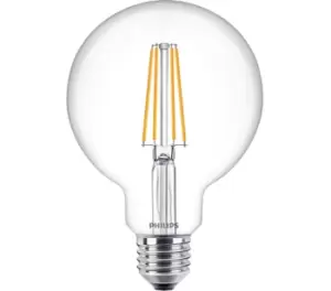 Image of Philips Classic 7.2W LED Bulb ES E27 Globe Warm White Dimmable - 77335900