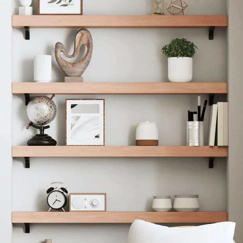 Image of VIDAXL Vidaxl - Wall Shelf Light Brown 80x10x6cm Treated Solid Wood Oak 8720845813796