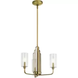 Image of Quintiesse Kichler Kimrose Multi Arm Pendant Ceiling Light Brushed Natural Brass