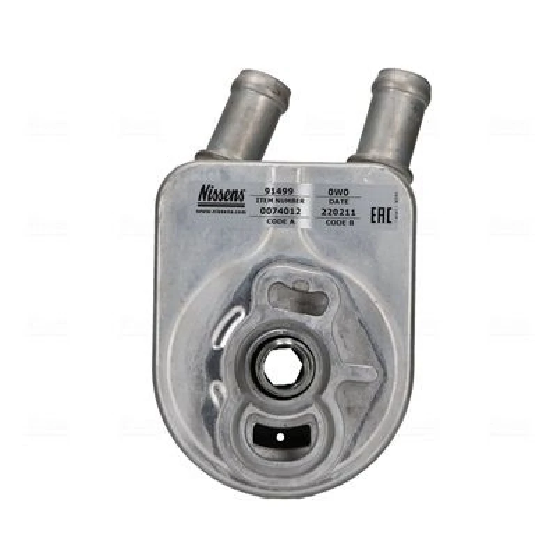 Image of NISSENS 91499 Oil Cooler without gaskets/seals, without filter Aluminium Oil Cooler,engine oil (469)