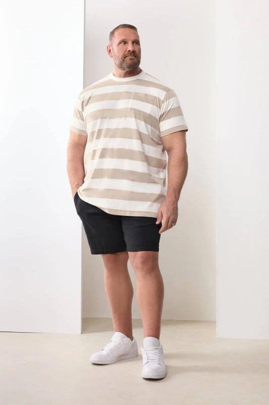 Image of BadRhino BadRhino Men Extra Long Stripe T-Shirt Size: X-Large Multi Color X-Large Male 5063589851475