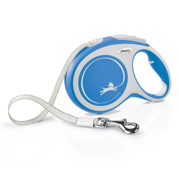 Image of Flexi New Comfort Tape Rectractable Dog Lead - Blue - Large (5m) Blue Dog Lead