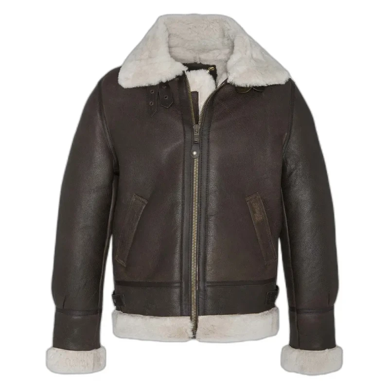Image of Schott Shearling bomber jacket Schott Marron Male XL