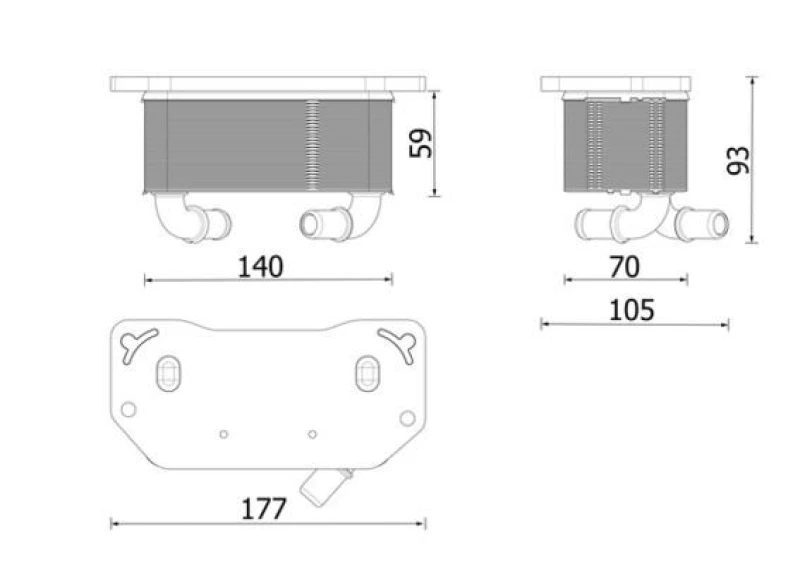 Image of MAHLE CLC 322 000P Oil Cooler without gasket/seal Oil Cooler,engine oil (469)
