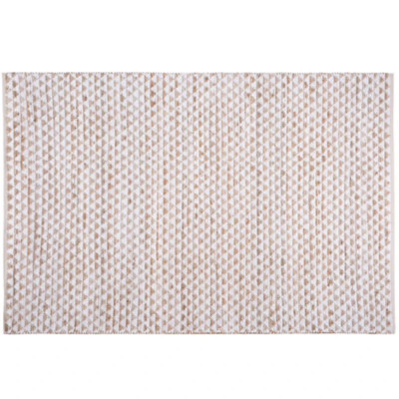 Image of Beliani Rug Tunceli Beige 140 X 200 Cm Cotton