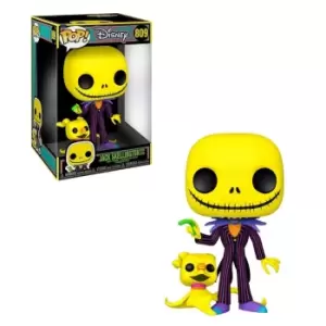 image of Disney The Nightmare Before Christmas Jack and Zero Blacklight 10-Inch Funko Pop! Vinyl