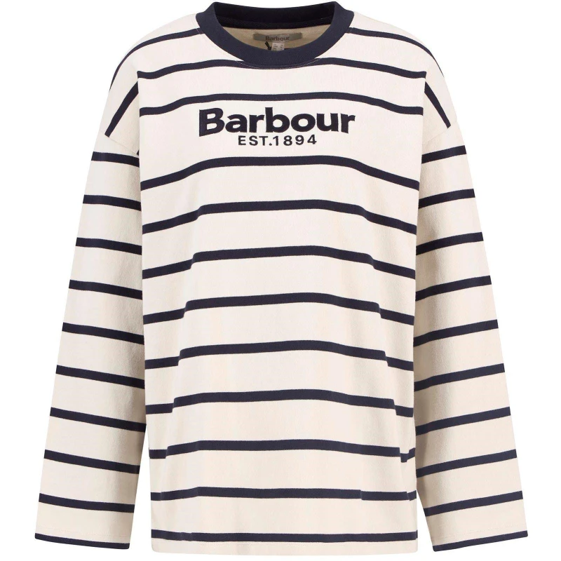 Image of Barbour Womens Maeve Top Ecru/Nvy Stripe female 14 (L)