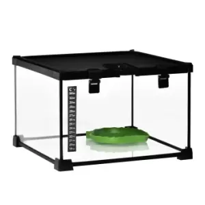 Image of Pawhut Glass Reptile Terrarium Habitats For Lizards/Frogs/Snake - 30 X 30 X 20cm