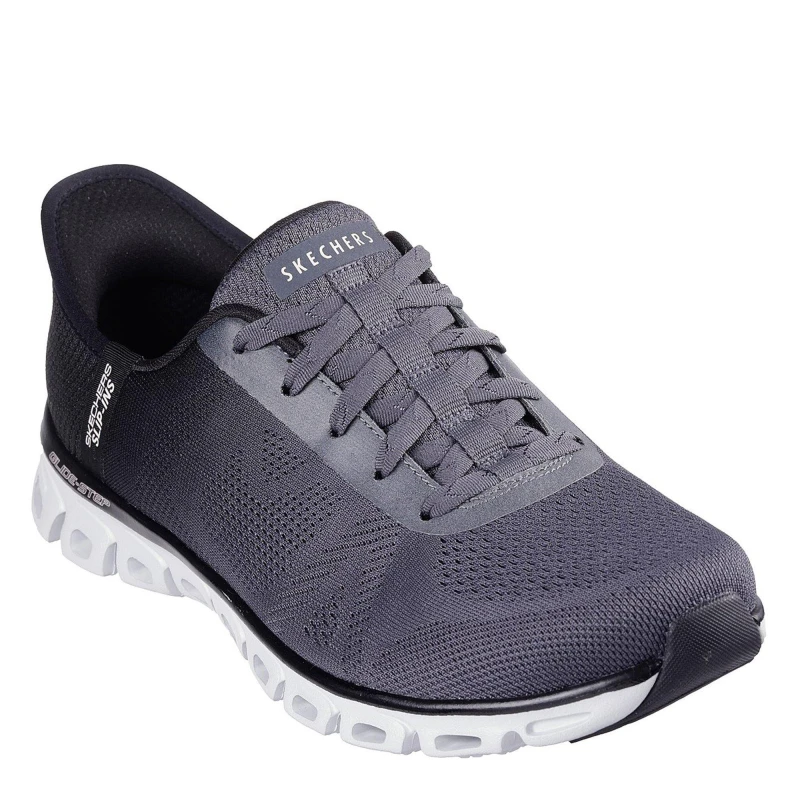 Image of Skechers Womens Glide Step Excite Runners Black/Charcoal female 4 (37)