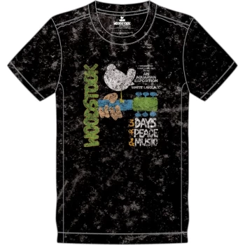 Image of Woodstock - Poster Unisex Large T-Shirt - Black
