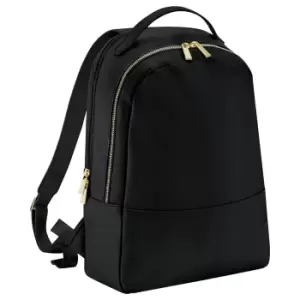 image of Bagbase Womens/Ladies Boutique Leather-Look PU Backpack (One Size) (Black)