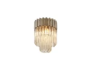 image of Ceiling Round 3 Light E14, Polished Nickel, Clear Glass