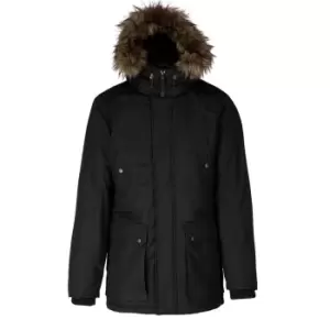 image of Kariban Adults Unisex Winter Parka Jacket (L) (Black)