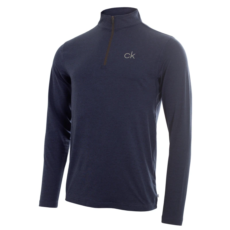 Image of Calvin Klein Golf CK Newport Zip Top Navy Marl male Medium