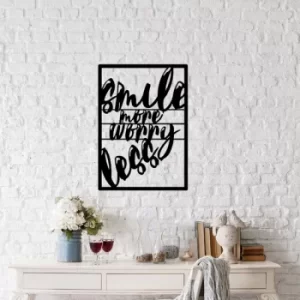 Image of Smile More Black Decorative Metal Wall Accessory