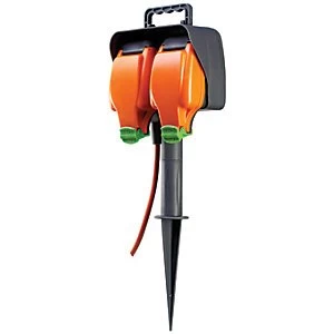 Image of Masterplug Weatherproof Garden Spike Lead - 15m 13A