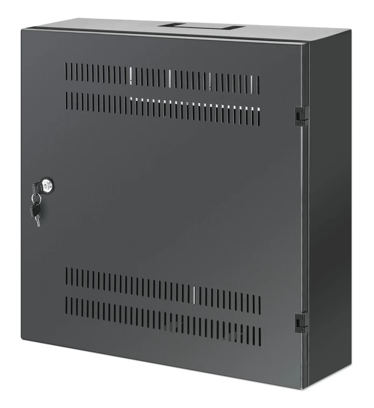 Image of Intellinet Intellinet Low-Profile 19" Wall Mount Cabinet with 4U Horizontal and 2U Vertical Rails Slim Space-saving Enclosure with Only 170 mm (6