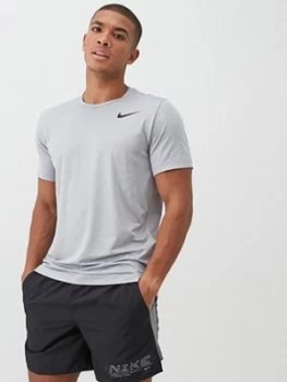 image of Nike Hyperdry Short Sleeve T-Shirt - Grey, Size 2XL, Men