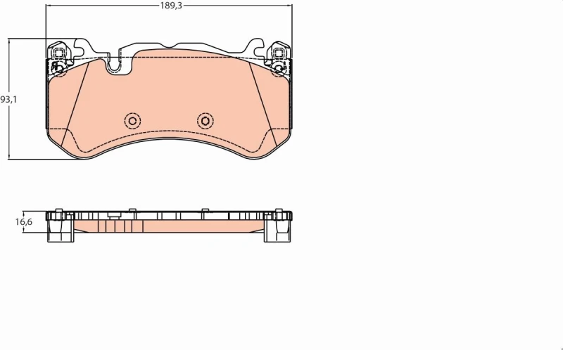 Image of Brake pad set TRW GDB2220