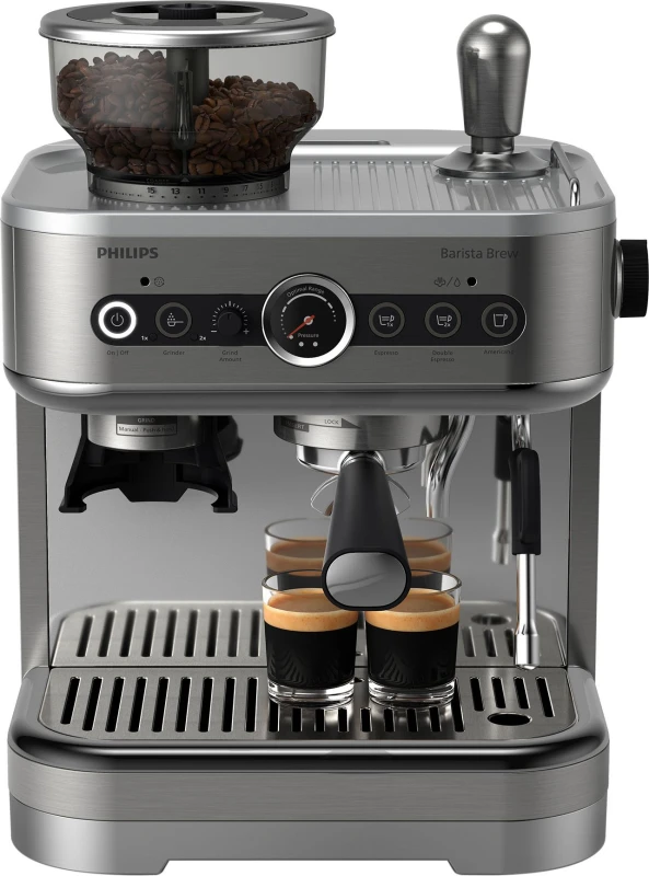 Image of Philips Barista Brew Espresso Coffee Machine - Silver - PSA3228/01