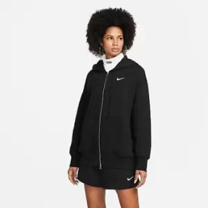 image of Nike W Nsw Phoenix Fleece Fullzip Oversized Hoody, Black/Sail, Female, Hoodies, DQ5758-010