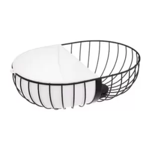 image of Modern Fruit Bowl & Basket White