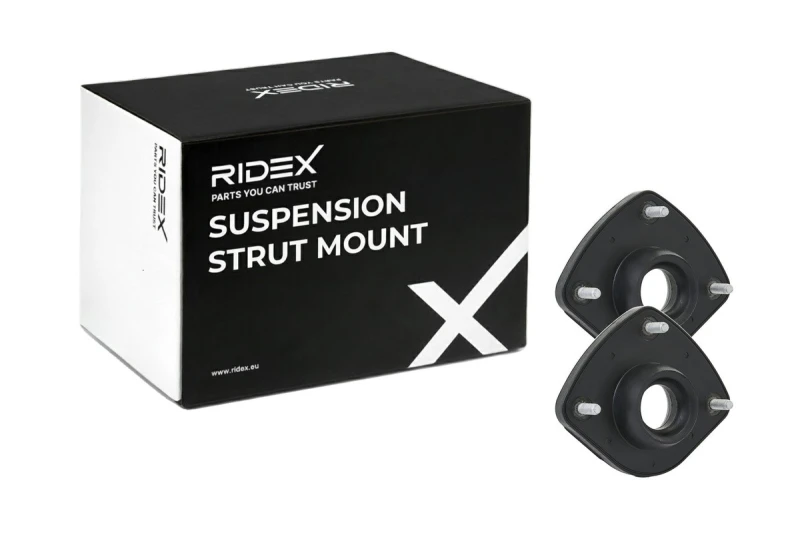Image of RIDEX 1180S1163 Top strut mount Front Axle, without ball bearing Suspension Strut Support Bearing (1180)