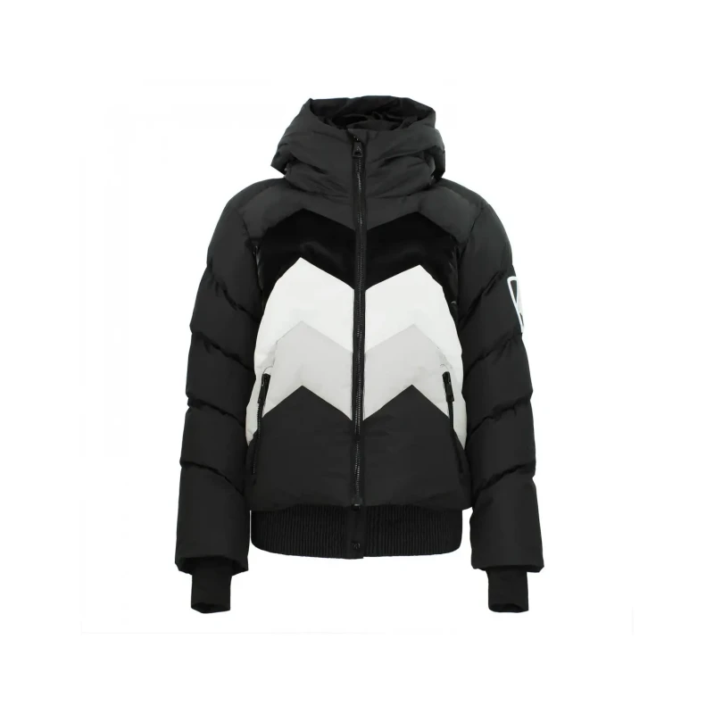 Image of Peak Mountain Womens Peak Mountain Puffer with Detachable Snow Skirt Noir Female L