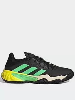 Image of adidas Barricade Tennis Shoes, White/Green, Size 10, Men