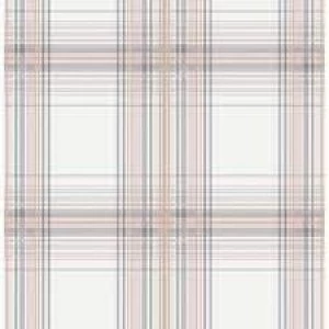 Image of Fresco Iona Check Wallpaper Pink Paper