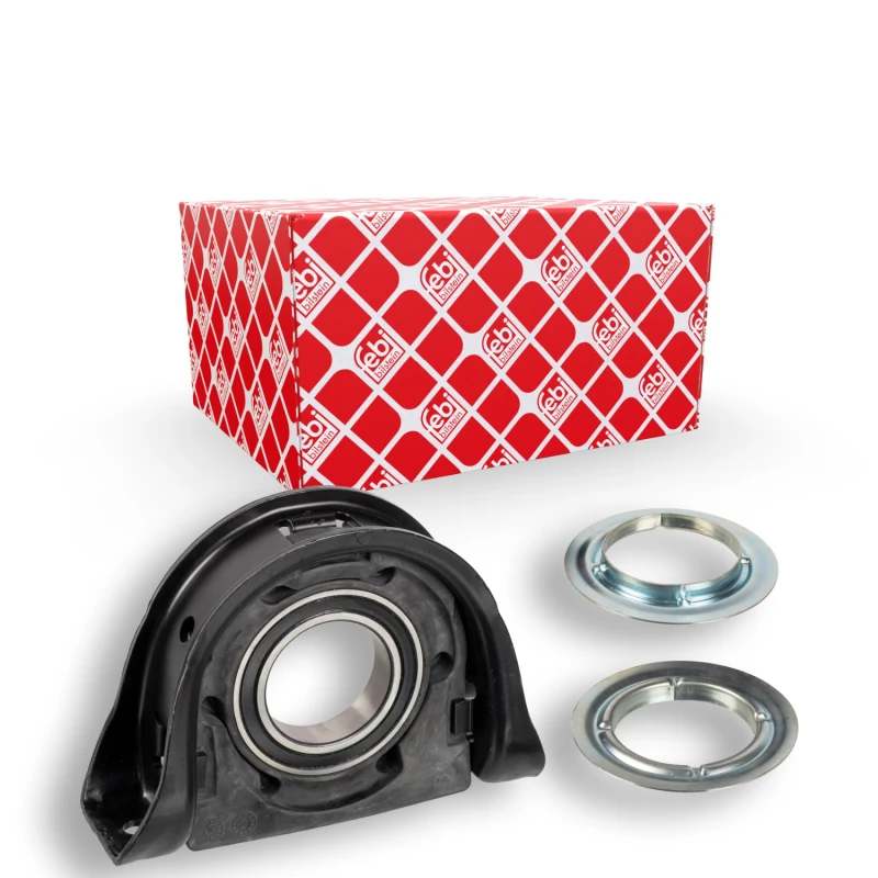 Image of FEBI BILSTEIN 107862 Suspension, drive shaft with fastening/mounting material, with rolling bearing Suspension,drive shaft (1420)