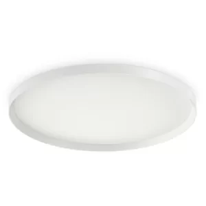 image of Ideal Lux Decorative Round Simple Flush White, 4000K