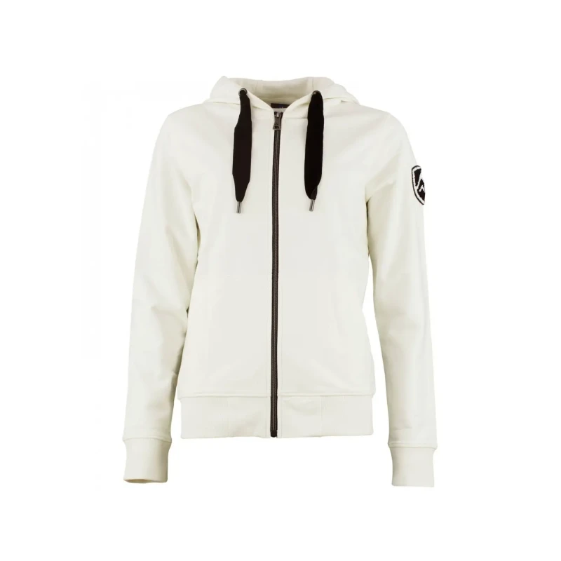 Image of Womens full-zip cotton sweatshirt Peak Mountain French Terry Beige Female L