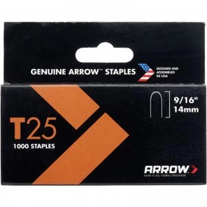 image of Arrow T25 Wiring Staples 14mm Pack of 5000