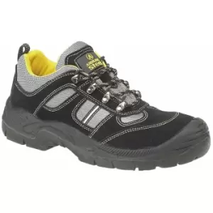 image of Amblers Unisex Steel FS111 Safety Trainer S1-P / Mens Womens Shoes (3 UK) (Black) - Black