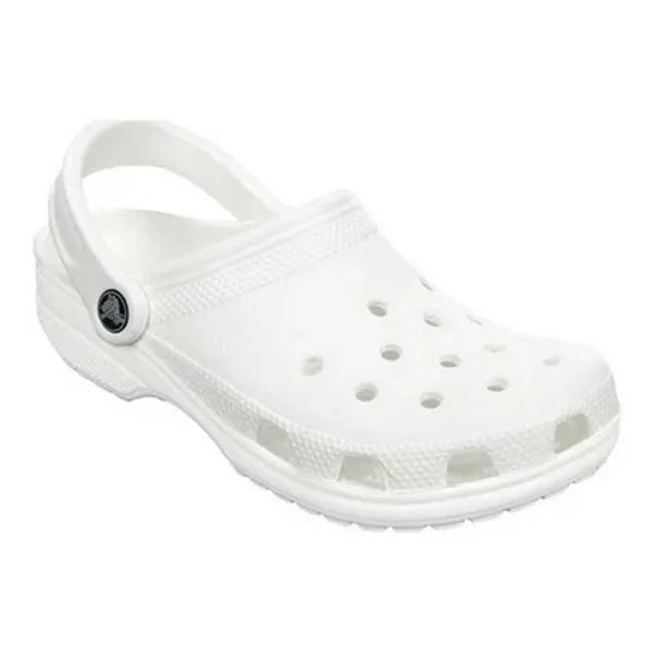 image of Crocs Mens Womens Classic Clog Vegan Work Shoes Sandals - UK M3-W4 / EU 36-37 / US M4-W6 White female GDE2649WHT3