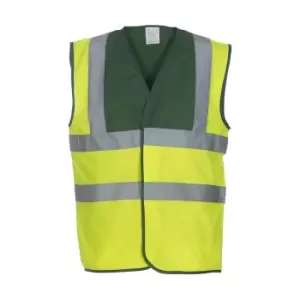 Image of Yoko Adults Unisex Two Tone Class 1 Reflective Jacket (M) (Hi Vis Yellow/Green)