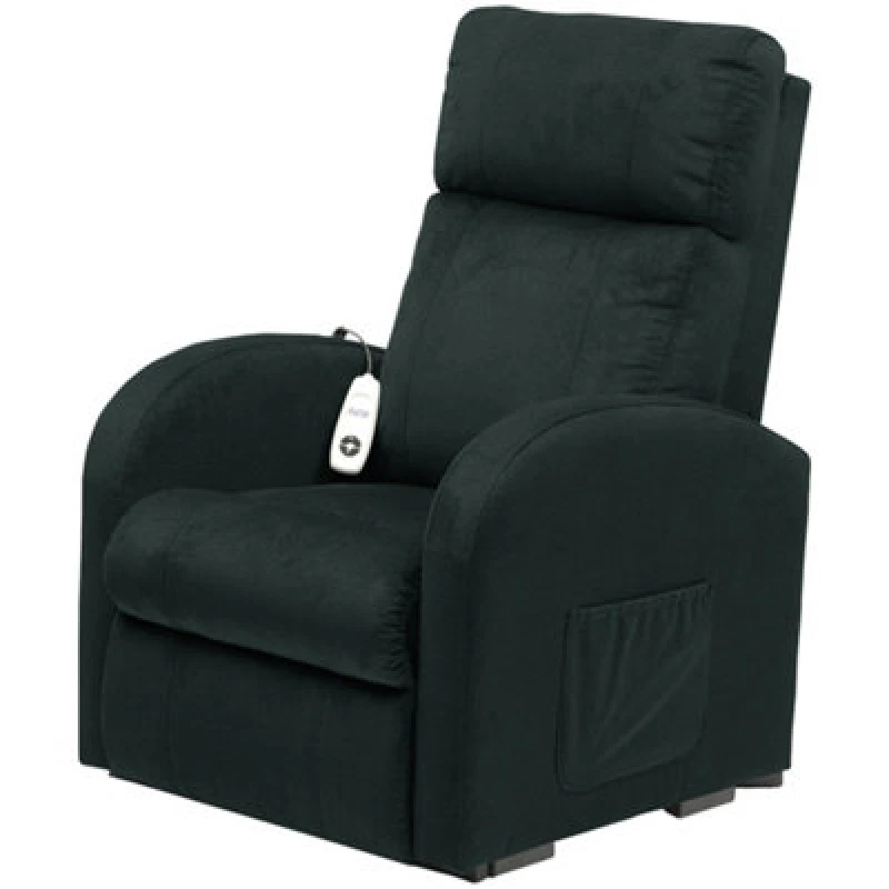 Image of Loops Single Motor Rise and Recline Lounge Chair - Blue Coloured Micro Fibre Material Multi