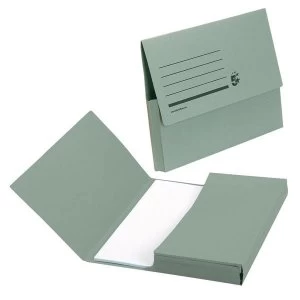 image of 5 Star A4 Document Wallet Half Flap 285gsm Green Pack of 50