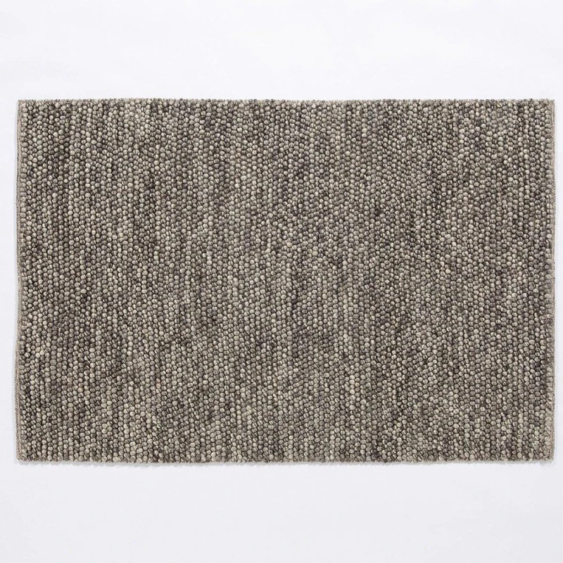 Image of Esselle Delilah Wool Pebble 160x230cm Mottled Grey Rug Grey One Size