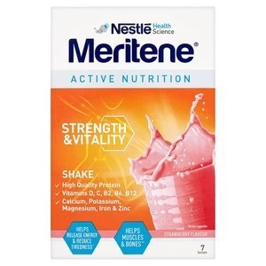 Image of Meritene Active Nutrition Strawberry Shake 7X30g
