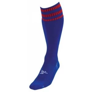 Image of PT 3 Stripe Pro Football Socks Mens Royal/Red