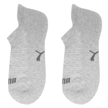 image of Puma 2 Pack Cushioned Logo Socks - Grey