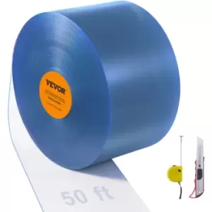 Image of VEVOR Strip Curtain, 50' Length x 8" Width x 0.08" Thickness, Clear PVC Smooth Curtain Strip Door Bulk Roll, Plastic Door Strips for Doorways of