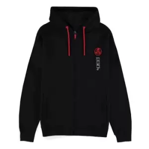 Image of Naruto Shippuden Hooded Sweater Kakashi Line Art Size M