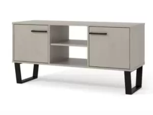 Image of Core Texas Grey Waxed Pine 2 Door Flat Screen TV Cabinet