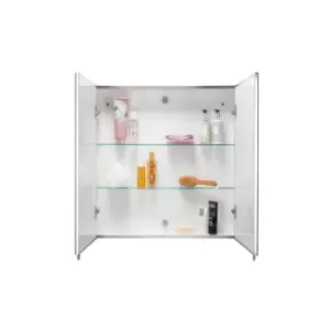 Image of Croydex Finchley Double Door Stainless Steel Cabinet