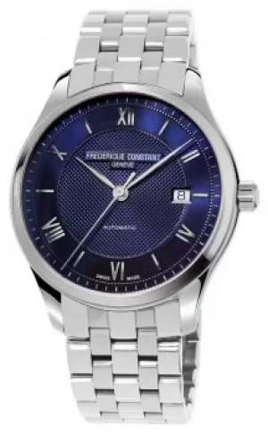 image of Frederique Constant Mens Index Blue Dial Stainless Steel Watch