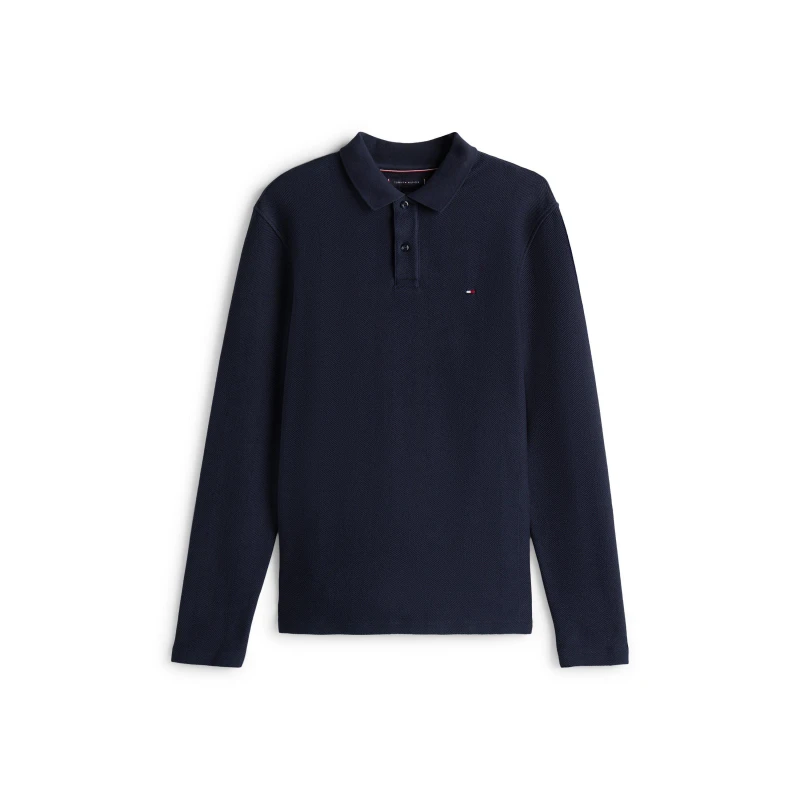 Image of Tommy Hilfiger Mens Herring Long Sleeve Polo Shirt Desert Sky DW5 male S